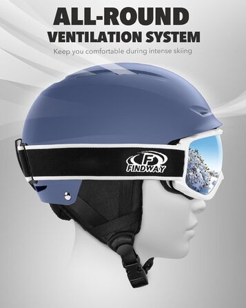 Комплект для сноуборду та лиж Findway: штани та білизна для жінок та чоловіків (L, небесно-блакитний)