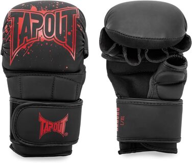 Tapout Унісекс рукавички для MMA спарингу, чорні/червоні, S/M