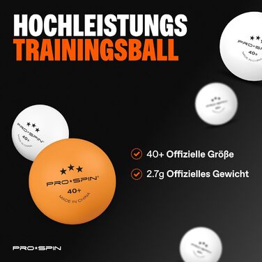 PRO-SPIN Набір для настільного тенісу: ракетки, м'ячі, сумка | Преміум якість, 4 гравці | Різні кольори