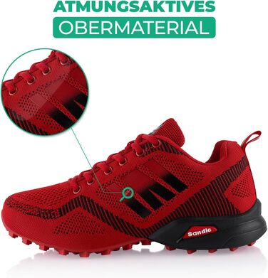Туфлі для трекінгу та трейлраннінгу для жінок та чоловіків, червоні (43 EU)