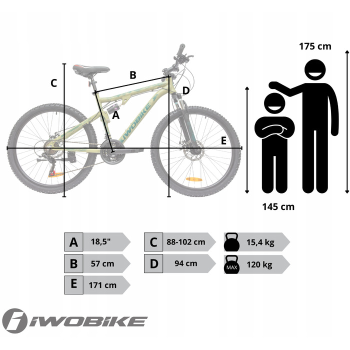Гірський велосипед IWOBIKE Moro, рама 18,5
