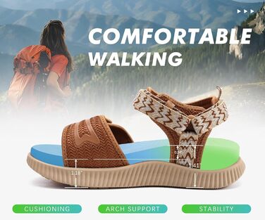 Сандалі жіночі KuaiLu трекінгові ортопедичні для літа, хакі, 41 EU