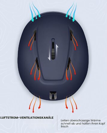 Шолом для сноуборду та лиж OutdoorMater MIP унісекс, вентиляційний закритий шолом з полікарбонату та EPS, синій, розмір S