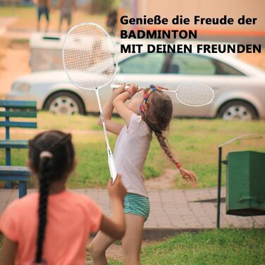 Набір для бадмінтону OGEENIER: 2 ракетки, 2 обмотки, 2 волани, 1 ракетка з сумкою (3 1/4 дюйми)