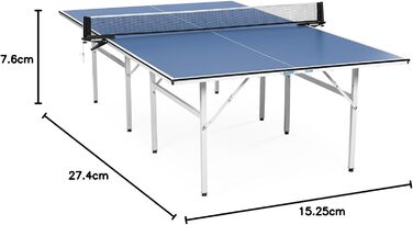 Стіл для пінг-понгу Dione S100i Indoor - 274x152 см, блакитний - Готовий до використання