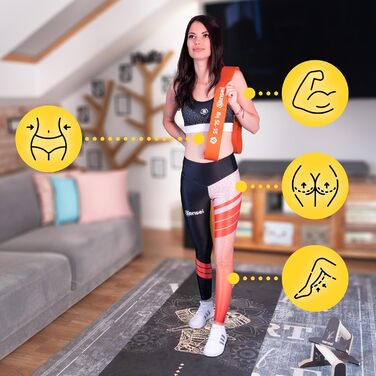 Смуги опору SENSEI® для фітнесу: гумові стрічки для силових тренувань, йоги, реабілітації. Набір 5 шт. (чорний, фіолетовий, червоний, зелений, помаранчевий) з інструкцією