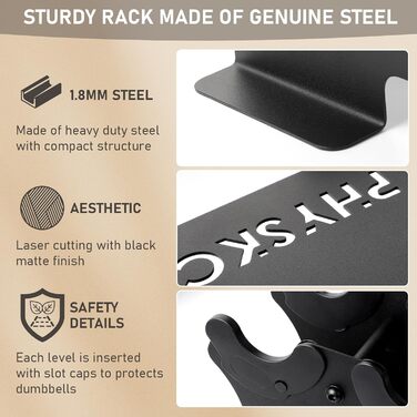 Набір гантелей KurzhanTel-Set 30 кг з підставкою для домашніх тренувань та фітнес-залу | Чорний