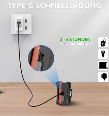 Ліхтар налобний Skylla LED акумуляторний 250000 люмен, Zoom, 11 режимів, IP67, регульований, для кемпінгу та надзвичайних ситуацій (T07)