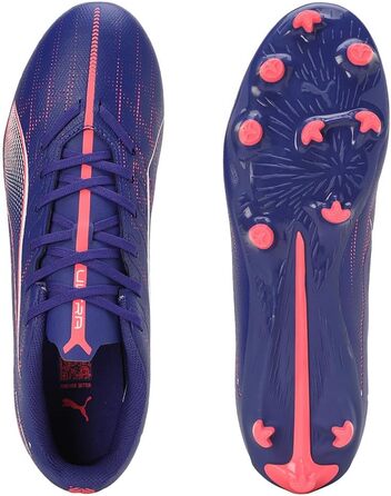 Кросівки футбольні PUMA Ultra 5 Play FG/AG, 47 EU, Lapis Lazuli/Puma White/Sunset Glow