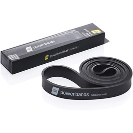 Силові фітнес-стрічки Let’s Bands Powerbands MAX чорні (5 рівнів опору, для ефективного тренування всього тіла, з 60-денним доступом до онлайн-тренувань у додатку Lets Bands, extra strong)