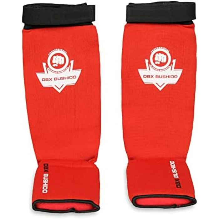 Захист гомілки DBX Bushido Sport Flexibler XL червоний для тайського боксу, MMA та кікбоксингу