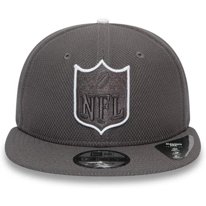 Кепка New Era 9Fifty Snapback з вишитим логотипом NFL Shield, сіра, M-L