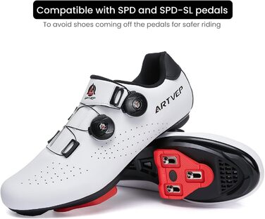 Велосипедні шкарпетки для чоловіків та жінок MTB, сумісні з педалями Look SPD/SPD-SL/Delta Lock, для Peloton, розмір 40 EU, білі