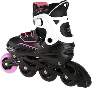 Жіночі роликові ковзани Nils ABEC7, регульовані, для дітей (чорно-рожеві, 39-42)