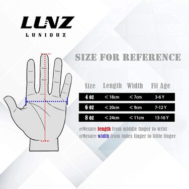 Боксерські рукавички для дітей Kinder від 3 до 16 років, 6OZ/8OZ для MMA, муай-тай, кікбоксингу та тренувань з мішком (8OZ, червоні)