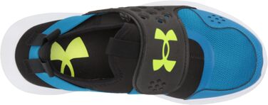 Дитячі кросівки для бігу Under Armour BPS Essential, чорно-білі (30 EU, Cruise Blau Schwarz Warngelb)