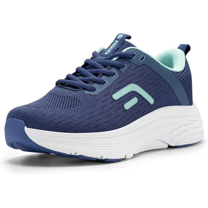 Жіночі кросівки FitVille для ходьби та бігу - широкі, дихаючі, з неслизькою підошвою, для занять спортом, фітнесом, джогінгом на вулиці. Колір: блакитний, бірюзовий. Розмір EU 39.5 V17