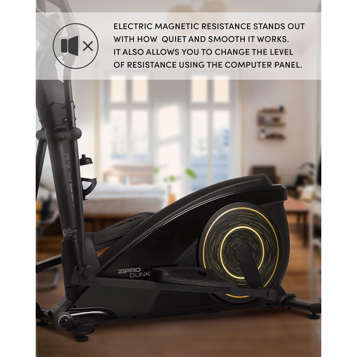Zipro Crosstrainer Dunk: еліптичний тренажер для дому, до 150 кг, 16 рівнів опору