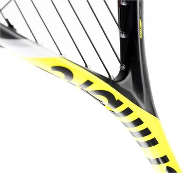 Сквош ракетка Tecnifibre Carboflex 125 Heritage 2 (2021) для дорослих, чорна/жовта, зі струнами та чохлом
