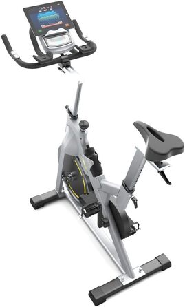 Велотренажер Bluefin Fitness Tour SP для дому, Bluetooth, з додатком Kinomap, чорний/сріблястий