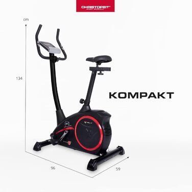 Велотренажер Christopeit Sport AL 2 Black Edition, 24 рівні, 9 кг магнітна система, LCD-дисплей, до 150 кг
