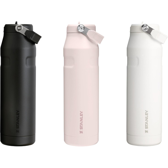 Термобутилка Stanley Flip Straw 2.0 з трубочкою 1,06 л, ізольована, зберігає холод 17 годин, 4 дні лід, BPA-free, герметична, для авто, мийка в посудомийці, Rose Quartz