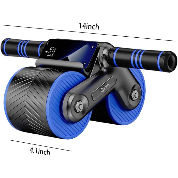 Ролер для пресу автоматичний з тримачем для телефону та пружиною, тренажер для дому, фітнес обладнання для вправ на прес