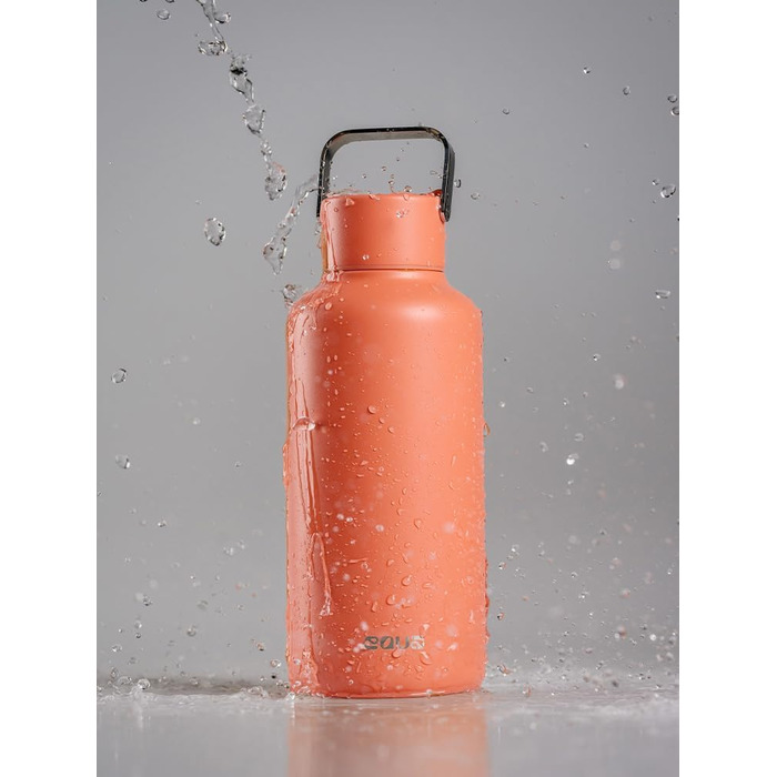Пляшка для води EQUA Timeless, нержавіюча сталь, 1000 мл, BPA-free, герметична, довговічна, багаторазова, абрикосова