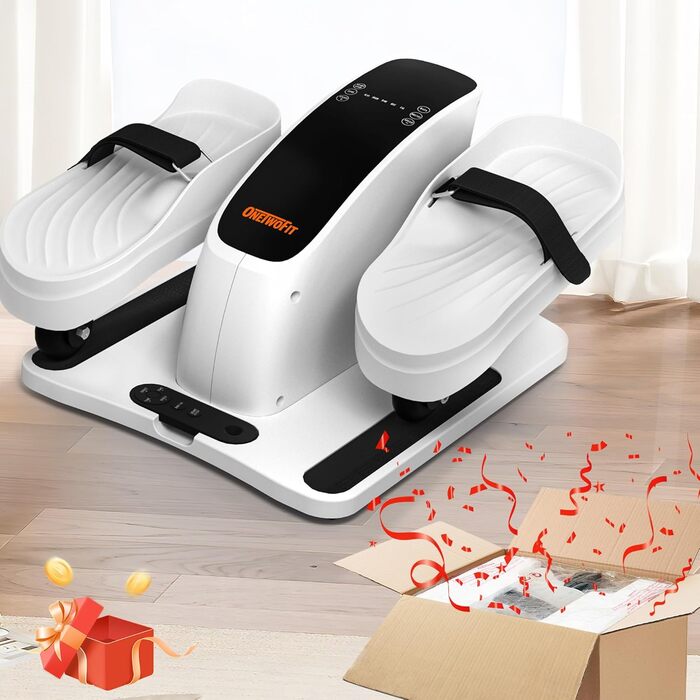 ONETWOFIT Ходунковий тренажер для дому з ручками, столик для бігу, тиха модель з нахилом та пультом керування, керування через додаток, 2.5HP, складаний біговий тренажер 12km/h з RGB-підсвічуванням