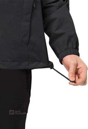 Чоловіча мембранна куртка Jack Wolfskin Stormy Point 2L, чорна, розмір L