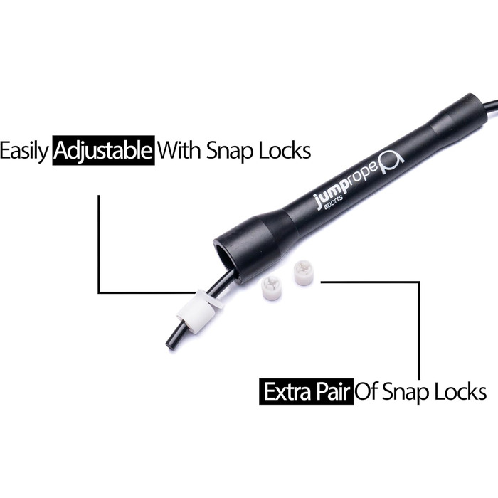 Скакалка для змагань SPEED CHAMPION (діаметр 5 мм, довжина 3.0 м, регульована) чорно-чорна