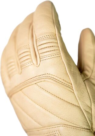 Гірськолижні рукавички Reusch унісекс зі шкіри, посилена термоізоляція (бежево-чорні, розмір 11)