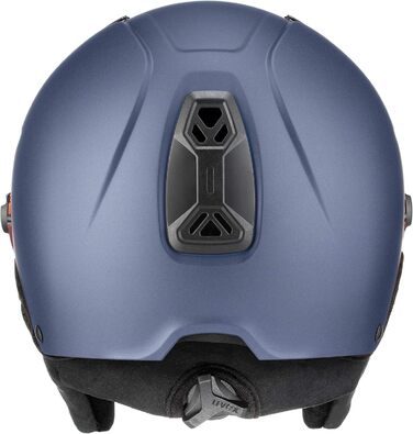 Лижний шолом uvex HLMT 600 з візором, синій матовий, для дорослих, 53-55 см