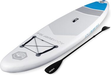 Надувний SUP-борд Neo-Sport Stand Up Paddle Board 10.6 (білий) з аксесуарами: насос, весло, страховка, рюкзак