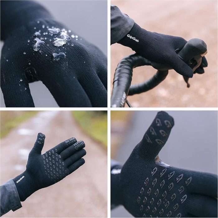 Велосипедні рукавички GripGrab: водонепроникні терморукавички для їзди на велосипеді, чорні, XS-S