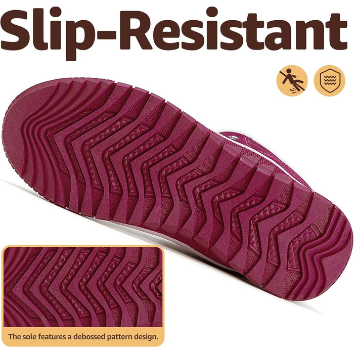 Зимові черевики Mishansha для жінок, теплі, з підкладкою, снігоступи, зимові черевики для активного відпочинку, розмір 36-48 EU (41 EU, теплий темно-червоний)