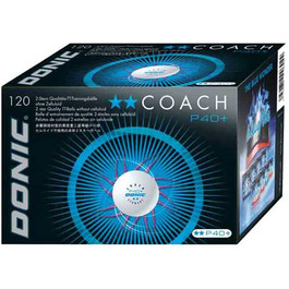 Тренувальні тенісні м'ячі DONIC Ball Coach P40+ 120 шт, білі