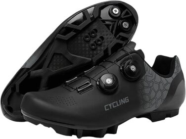 Велосипедні шкарпетки для чоловіків та жінок, MTB та шосейні, дихаючі, з антиковзким покриттям (Чорний, 43 EU)