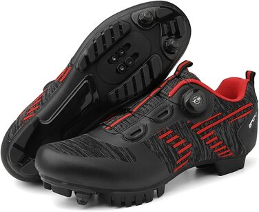 Чоловічі велотуфлі для шосе та MTB: дихаючі кросівки для велосипеда, сумісні з SPD, білі (39 EU, чорний)