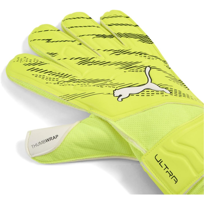 Воротарські рукавиці Puma Ultra Play RC, унісекс, чорно-сірі (жовто-чорні), розмір 10 (32)