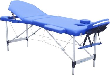 Складний масажний стіл Mobiclinic CA-01 Plus 186x60 см, алюміній, екошкіра, з підголівником, 3-секційний, для фізіотерапії, європейський бренд, регульована висота, портативний