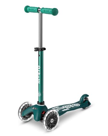 Самокат дитячий Micro Deluxe Eco Green з регульованим кермом та світловими колесами для хлопчиків і дівчаток