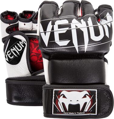 MMA рукавички Venum Undisputed чорні L-XL, шкіряні, для змішаних єдиноборств