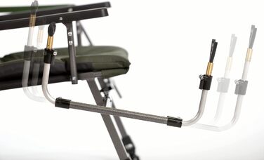 Крісло для риболовлі Carp Angelstuhl F5R ST/P Deluxe з високою спинкою та столиком для вудлищ, поліестер