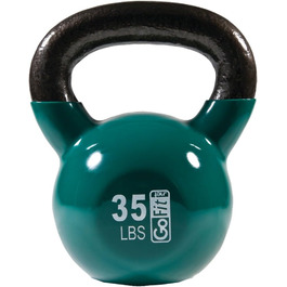 Гиря GoFit Premium з вініловим покриттям + DVD, для фітнесу
