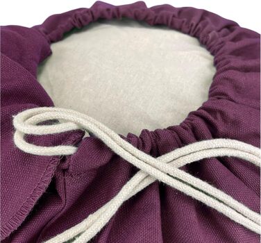 Подушка для медитації Yogakissen з вишивкою Дерево Життя, 15 см, наповнювач - органічна гречка, чохол 100% бавовна, індивідуальне замовлення (слива)