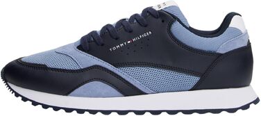 Чоловічі кросівки Tommy Hilfiger Runner New Eva Mix зі шкіри, колір Blue Brisk Blue, розмір 40 EU