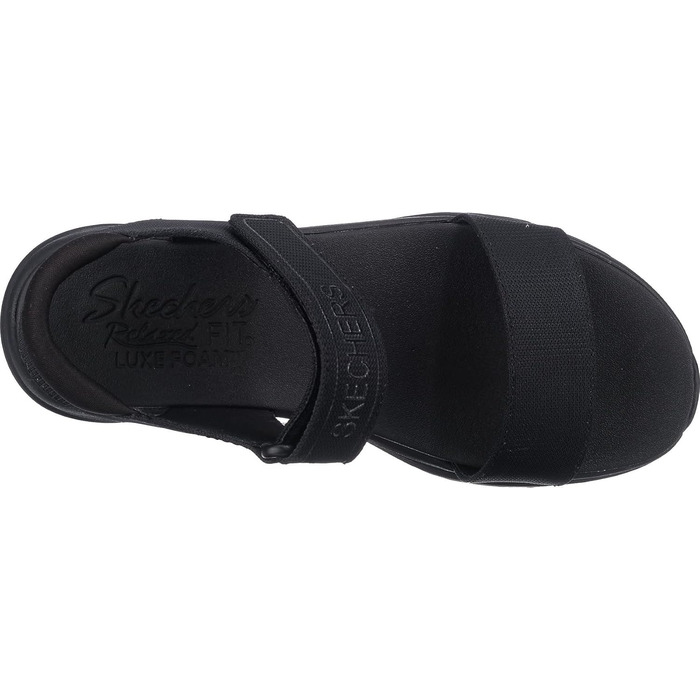 Скечерс D'Lux Walker New Block: жіночі сандалії на платформі, чорні, розмір 39 EU