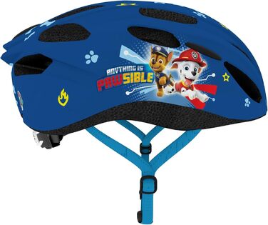 Дитячий велосипедний шолом Paw Patrol для хлопчиків, синій, розмір M (52-56 см), технологія In-Mold, від 6 років