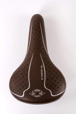 Сідло для велосипеда чоловіче Comfort Gel, City Bike, коричневе, м'яке та зручне